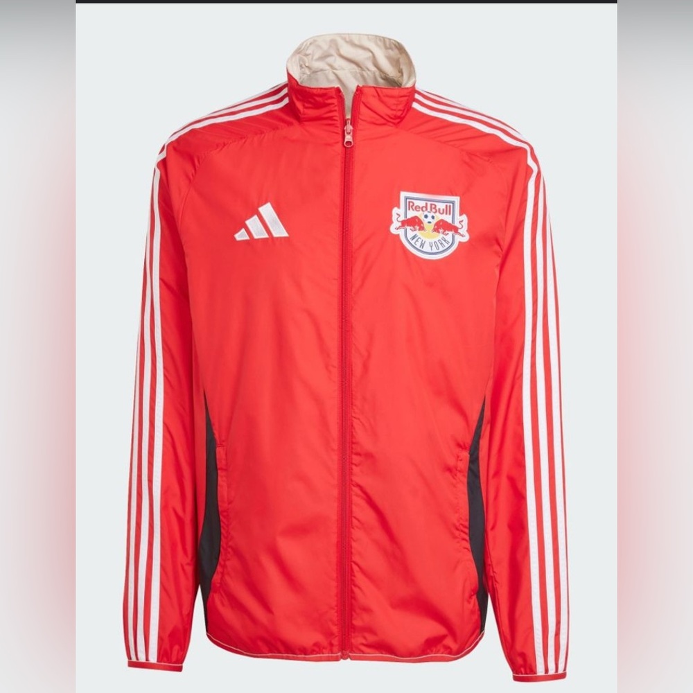 Adidas Mens New York Red Bulls Reversible Anthem Jacket - Picture 2 of 6